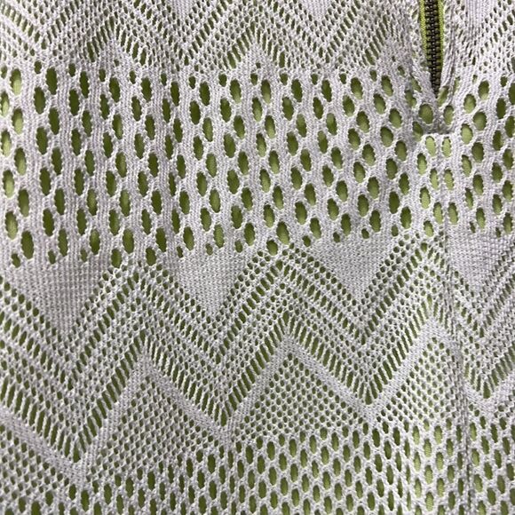 Pearl Southern Couture Women’s 6 White Knit w Lime Liner and ruffle bottom Dress - Picture 8 of 9